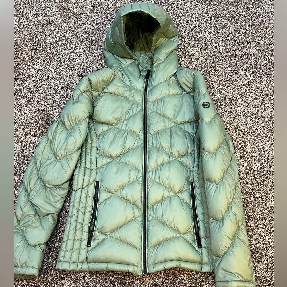 Micheal Kors Packable Down Hooded Jacket